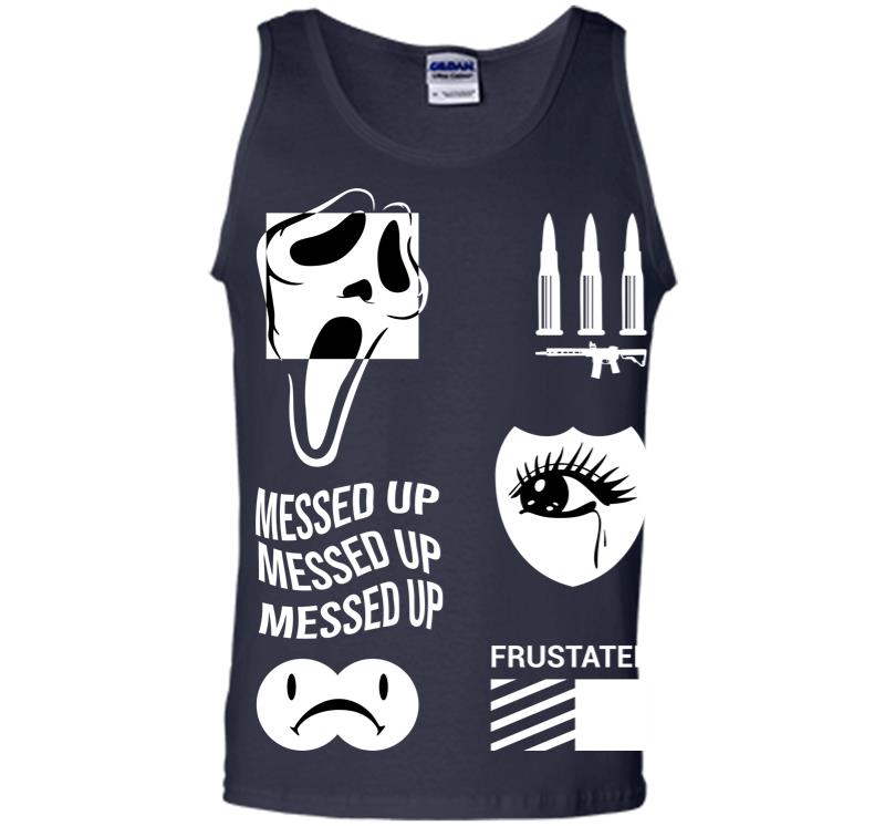 Inktee Store - Messed Up Frustated Men Tank Top Image