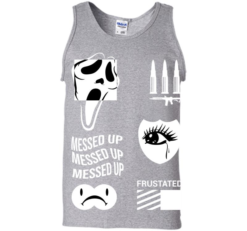 Inktee Store - Messed Up Frustated Men Tank Top Image