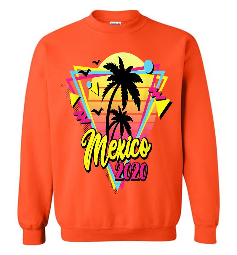 Inktee Store - Mexico 2020 Retro Vacations Beach 80S 70S Sweatshirt Image