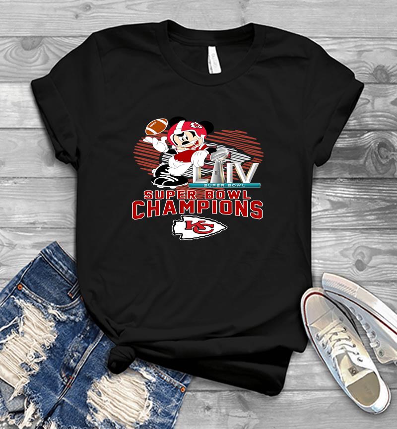 Mickey Mouse Kansas City Chiefs Super Bowl Liv Champions Mens T-shirt