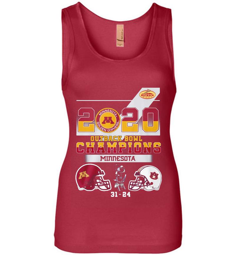 Inktee Store - Minnesota Golden Gophers Vs Auburn Tigers Champions 2020 Outback Bowl Womens Jersey Tank Top Image