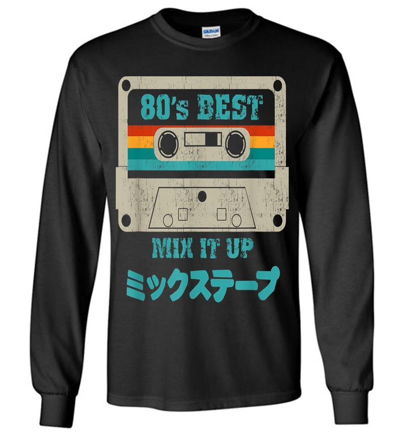Mix Tape 80S Japanese Otaku Aesthetic Vaporwave Cassette Long Sleeve T-Shirt