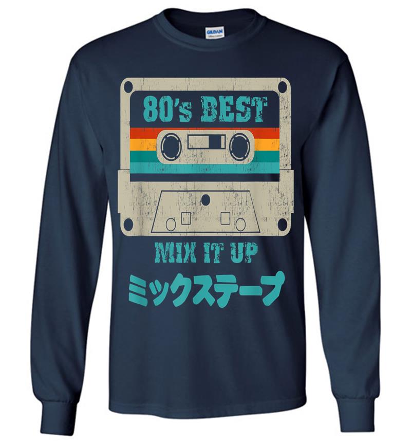Inktee Store - Mix Tape 80S Japanese Otaku Aesthetic Vaporwave Cassette Long Sleeve T-Shirt Image