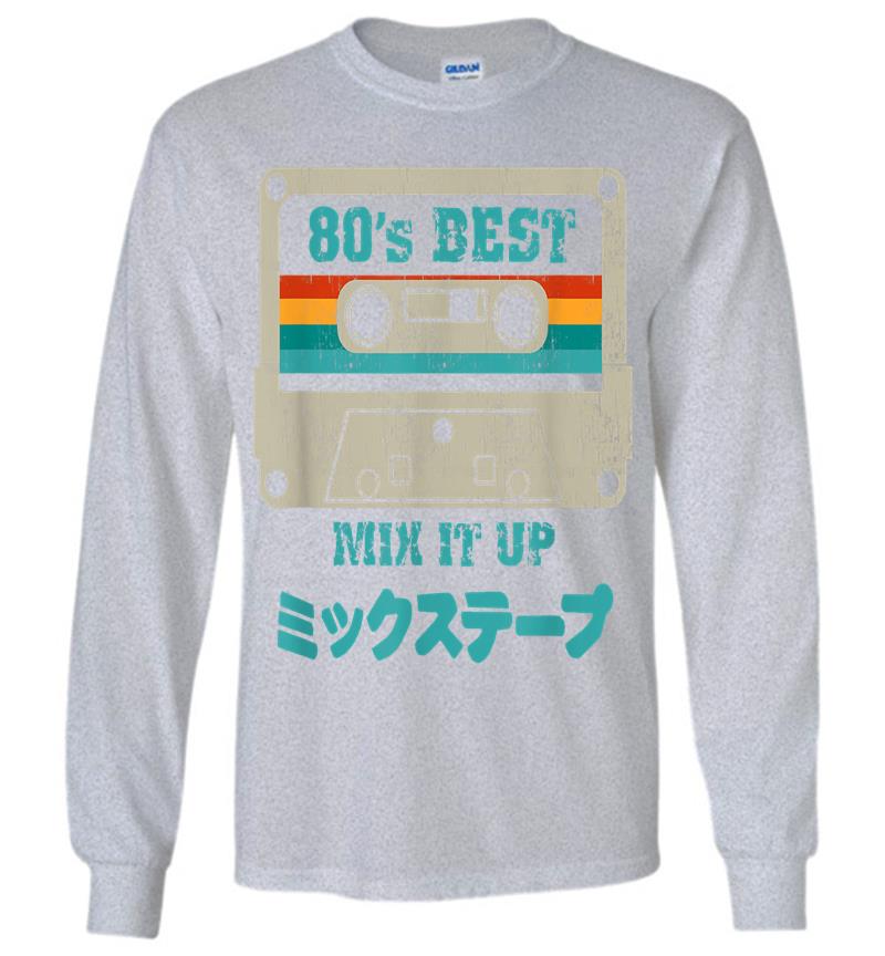 Inktee Store - Mix Tape 80S Japanese Otaku Aesthetic Vaporwave Cassette Long Sleeve T-Shirt Image