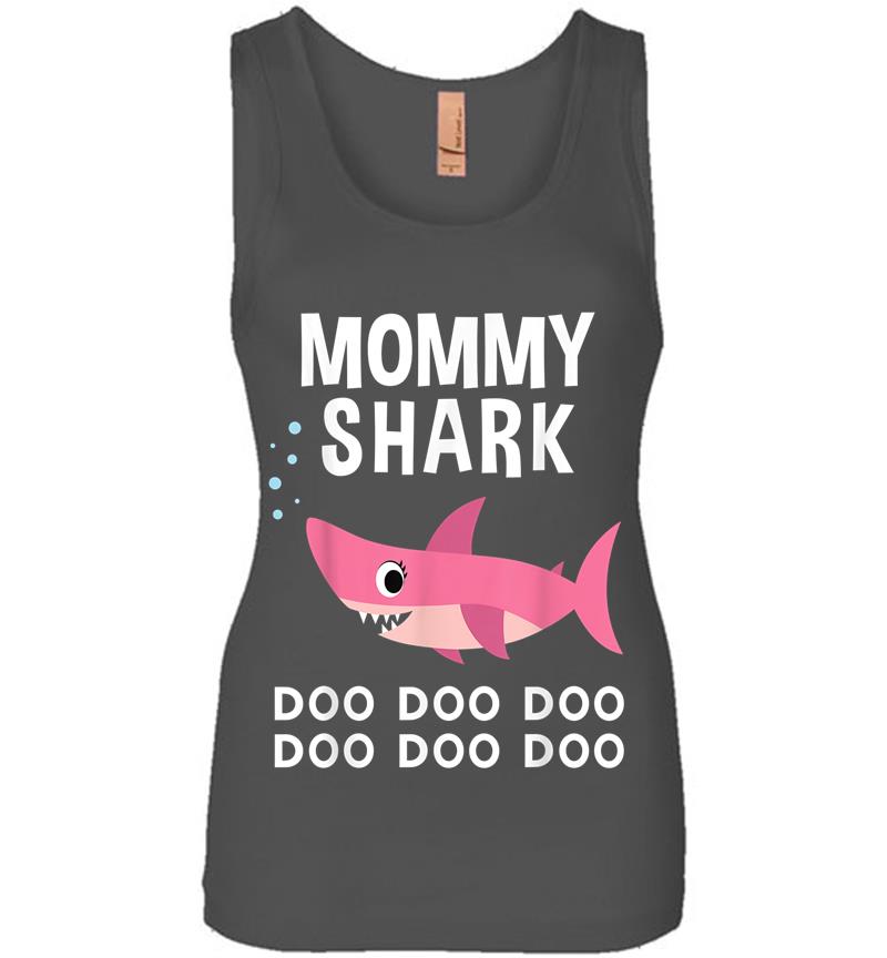 Inktee Store - Mommy Shark Doo Doo - Mother'S Day Mommy Shark Womens Jersey Tank Top Image