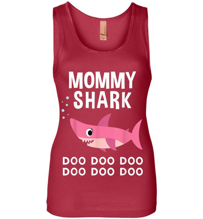 Inktee Store - Mommy Shark Doo Doo - Mother'S Day Mommy Shark Womens Jersey Tank Top Image