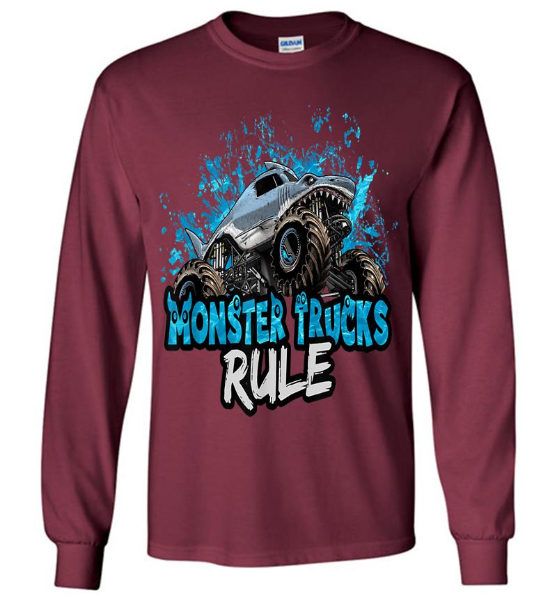 Inktee Store - Monster Trucks Rule Long Sleeve T-Shirt Image