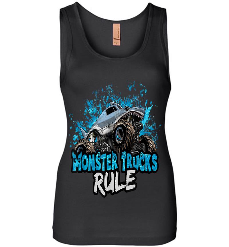 Monster Trucks Rule Womens Jersey Tank Top