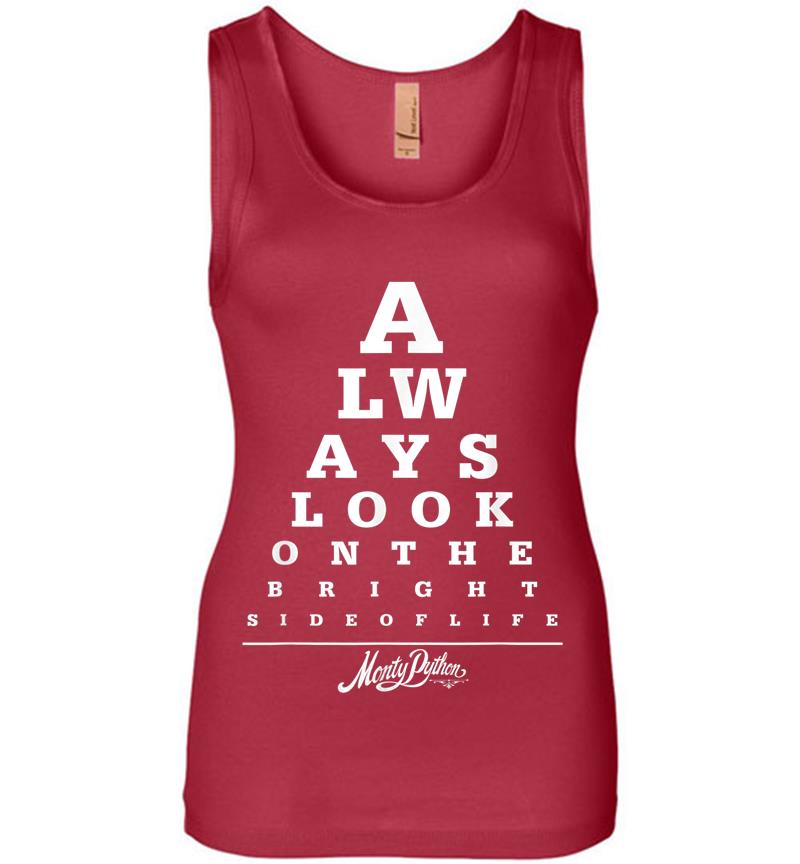 Inktee Store - Monty Python Official Bright Side Eye Test Womens Jersey Tank Top Image