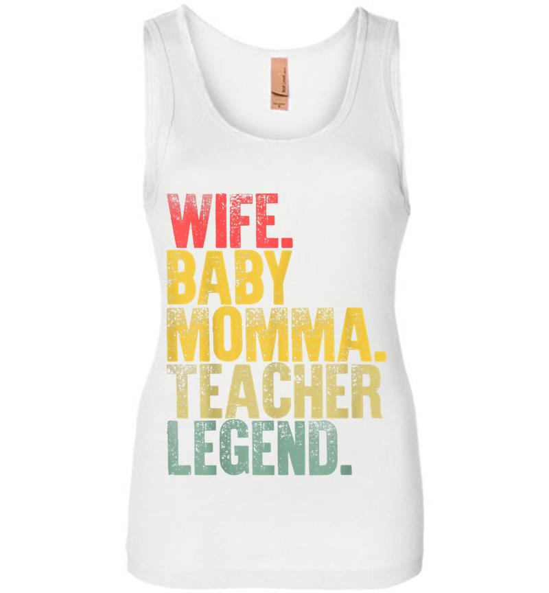 Inktee Store - Mother Women Funny Wife Baby Momma Teacher Legend Womens Jersey Tank Top Image