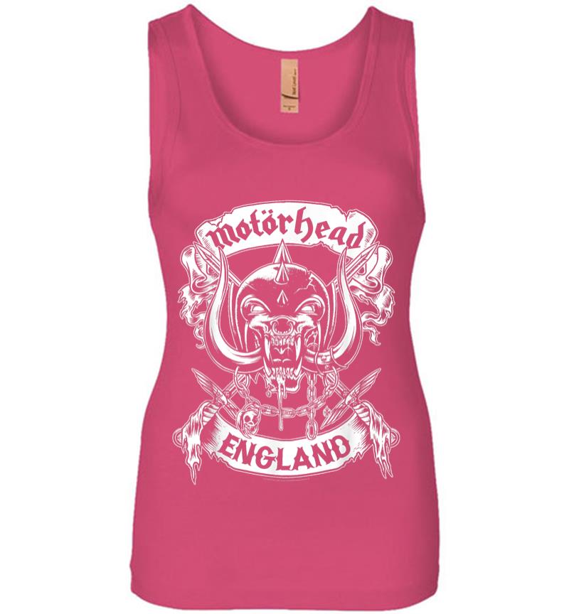 Inktee Store - Motrhead England Crossed Swords Women Jersey Tank Top Image