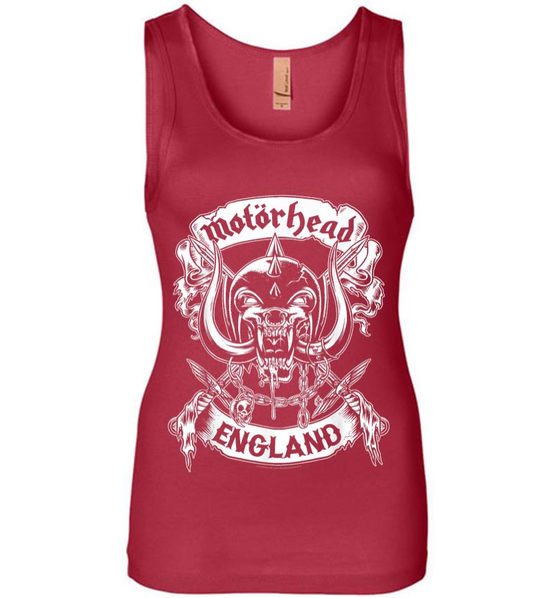 Inktee Store - Motrhead England Crossed Swords Women Jersey Tank Top Image