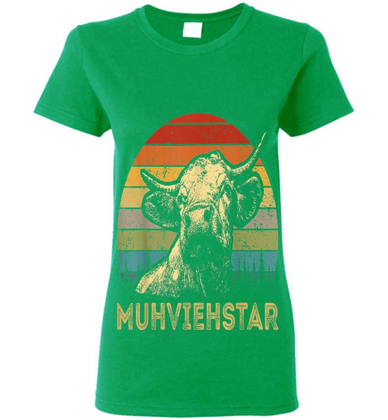 Inktee Store - Muhviehstar Muhviehstar Kuh Khe Rindvieh Womens T-Shirt Image