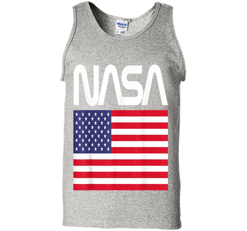 Nasa 4th Of July American Flag Space Astronaut Usa Fun Mens Tank Top
