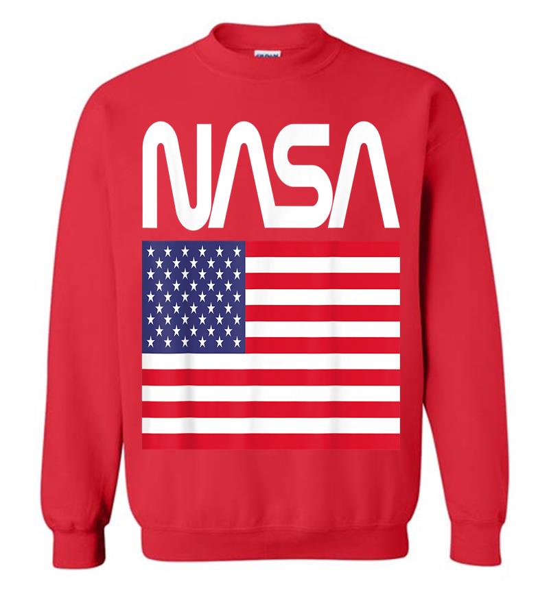 Inktee Store - Nasa 4Th Of July American Flag Space Astronaut Usa Fun Sweatshirt Image