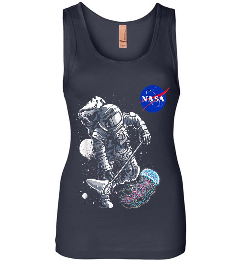 Inktee Store - Nasa Astronaut Jellyfish Catcher Womens Jersey Tank Top Image