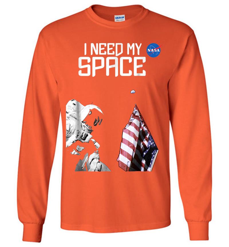 Inktee Store - Nasa I Need My Space Official Logo Long Sleeve T-Shirt Image