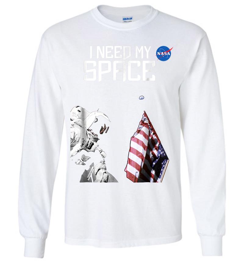 Inktee Store - Nasa I Need My Space Official Logo Long Sleeve T-Shirt Image
