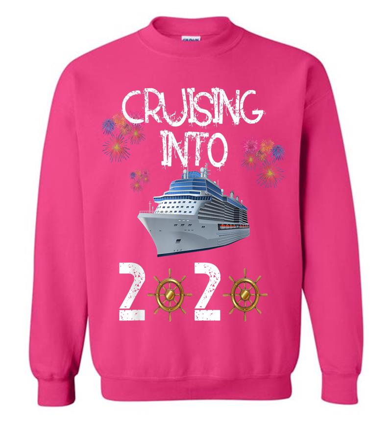 Inktee Store - New Years Cruise Cruising Into 2020 Vacation Boat Men Women Sweatshirt Image