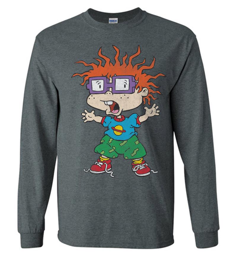 Inktee Store - Nickelodeon Rugrats Chuckie Feature Character Long Sleeve T-Shirt Image