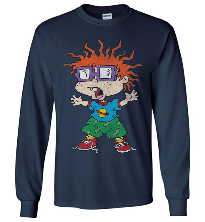 Inktee Store - Nickelodeon Rugrats Chuckie Feature Character Long Sleeve T-Shirt Image