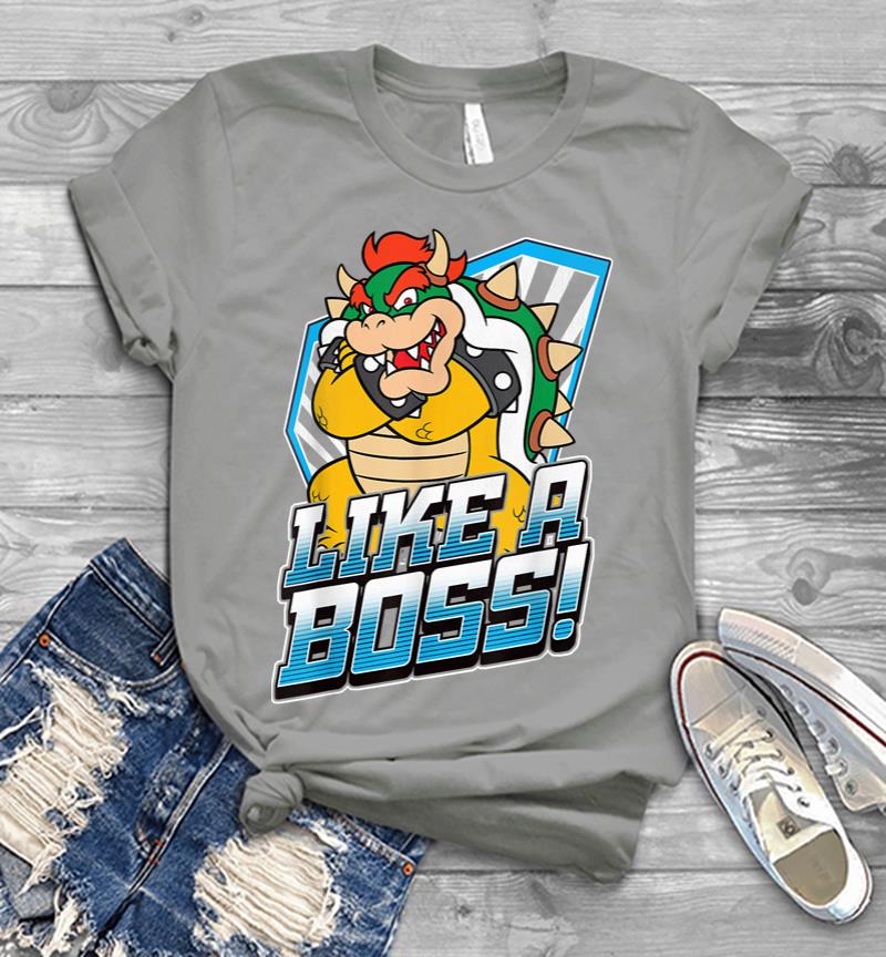 Inktee Store - Nintendo Super Mario Bowser Like A Boss Bold Graphic Men T-Shirt Image