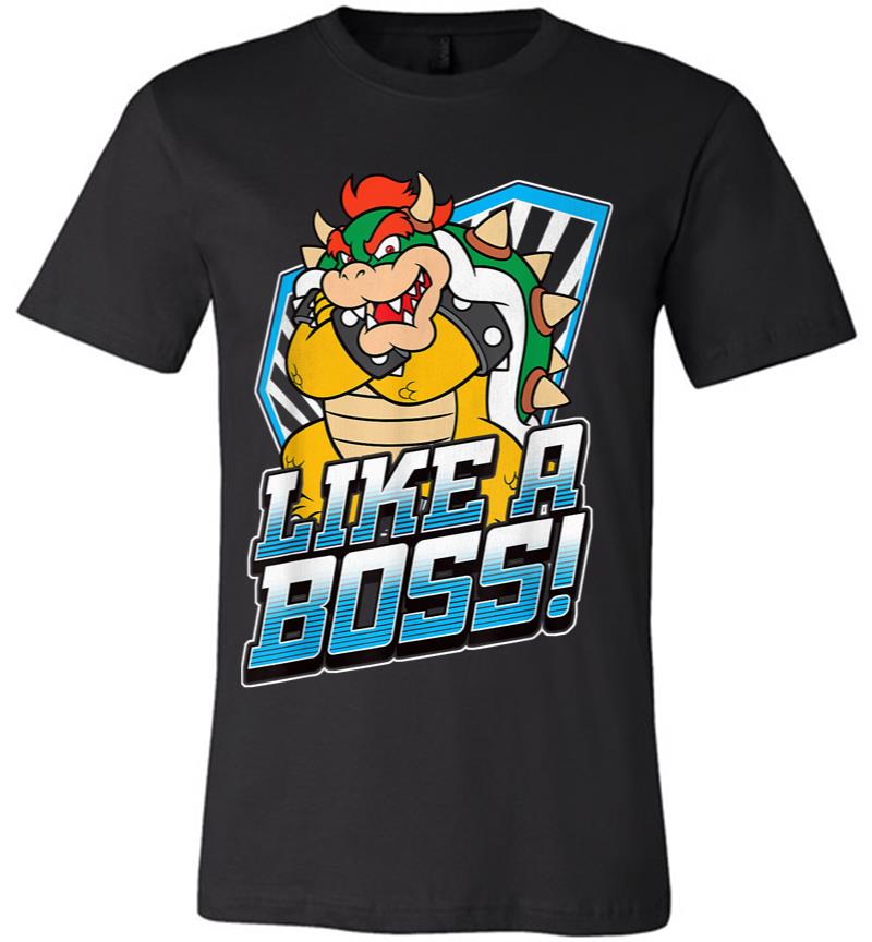 Nintendo Super Mario Bowser Like A Boss Bold Graphic Premium T-shirt
