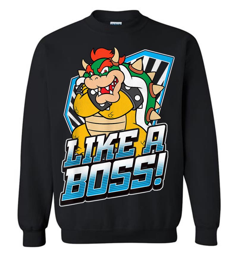 Nintendo Super Mario Bowser Like A Boss Bold Graphic Sweatshirt