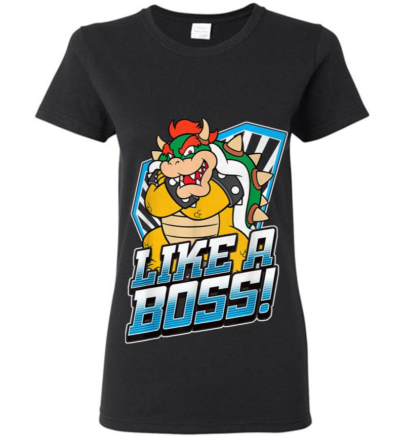 Nintendo Super Mario Bowser Like A Boss Bold Graphic Women T-shirt