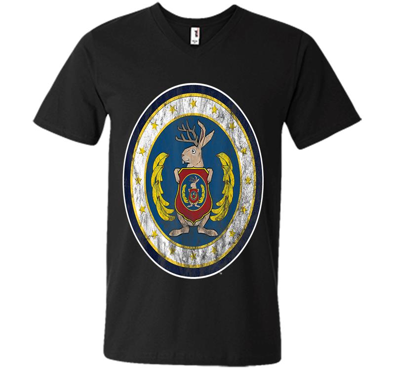 Odd Squad Official Seal Distressed Style V-neck T-shirt