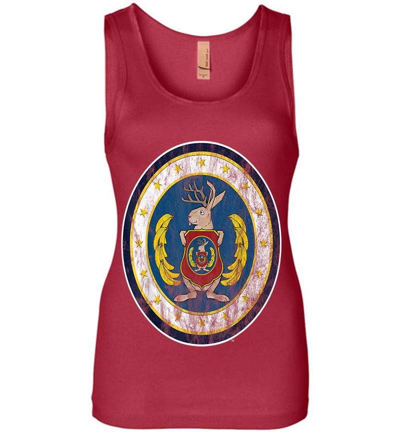 Inktee Store - Odd Squad Official Seal Distressed Style Womens Jersey Tank Top Image
