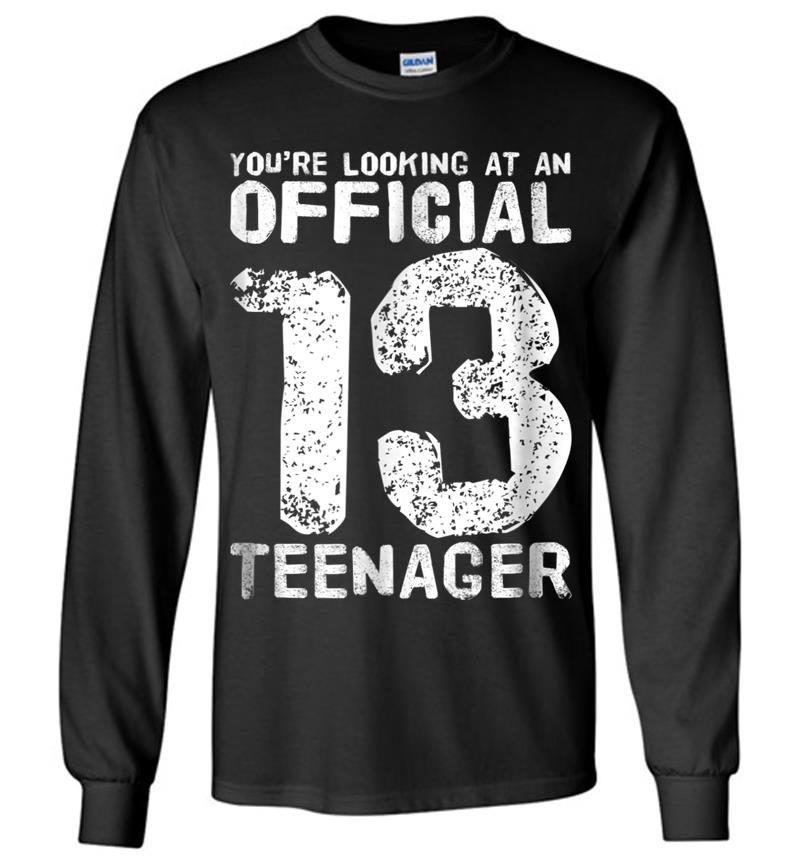 Official 13 Nager 13th Birthday Boy Girl Long Sleeve T-shirt