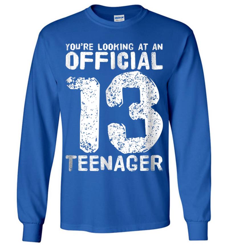 Inktee Store - Official 13 Nager 13Th Birthday Boy Girl Long Sleeve T-Shirt Image