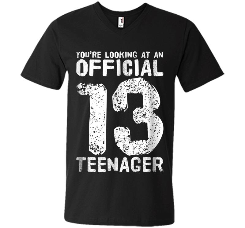 Official 13 Nager 13th Birthday Boy Girl V-neck T-shirt