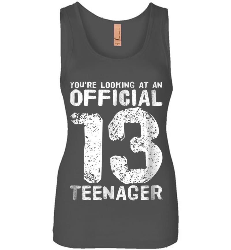 Inktee Store - Official 13 Nager 13Th Birthday Boy Girl Womens Jersey Tank Top Image