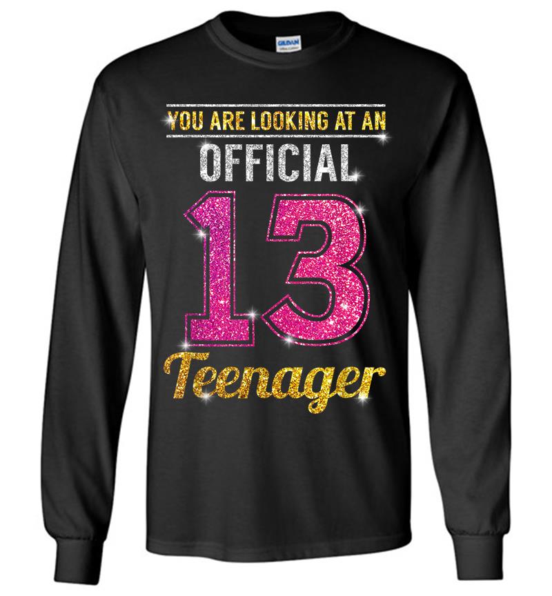 Official 13 Nager 13th Birthday Girls Long Sleeve T-shirt