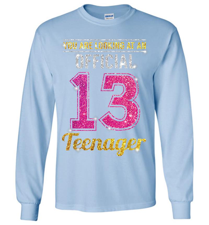 Inktee Store - Official 13 Nager 13Th Birthday Girls Long Sleeve T-Shirt Image