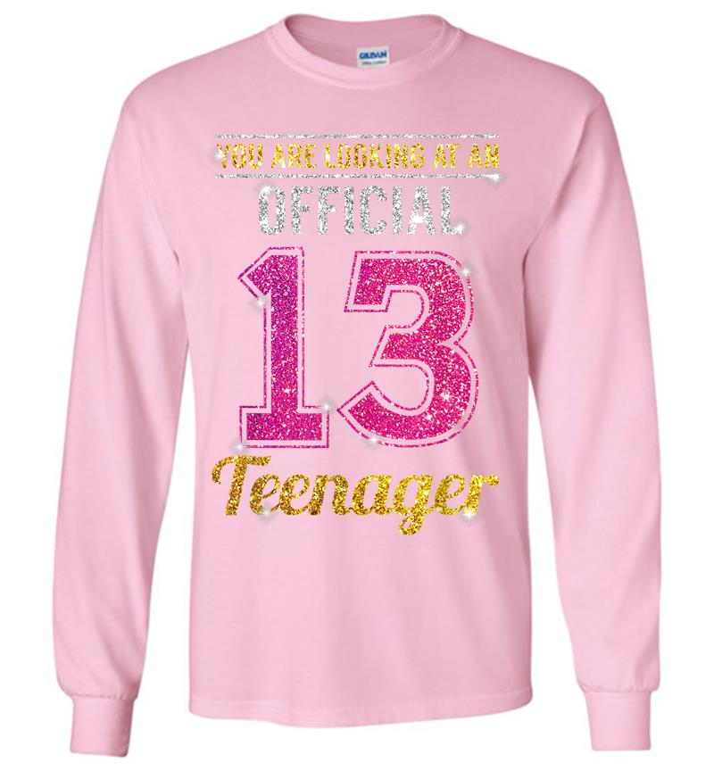 Inktee Store - Official 13 Nager 13Th Birthday Girls Long Sleeve T-Shirt Image