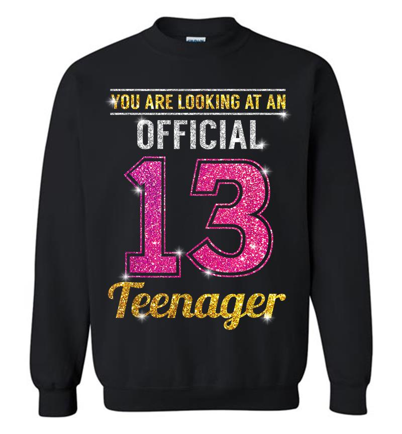 Official 13 Nager 13th Birthday Girls Sweatshirt