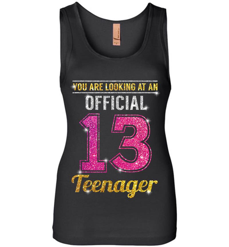 Official 13 Nager 13th Birthday Girls Womens Jersey Tank Top