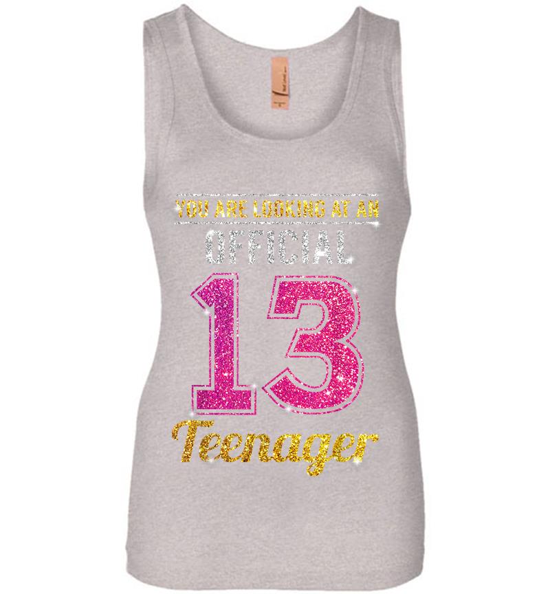 Inktee Store - Official 13 Nager 13Th Birthday Girls Womens Jersey Tank Top Image