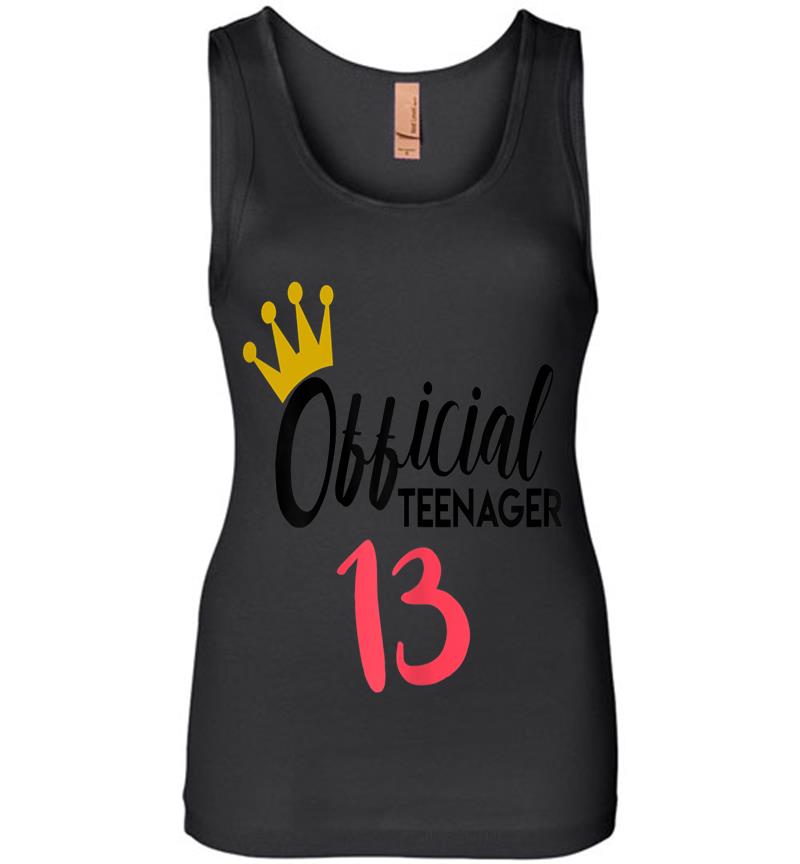 Official 13 Nager 13th Birthday Idea Girls Womens Jersey Tank Top