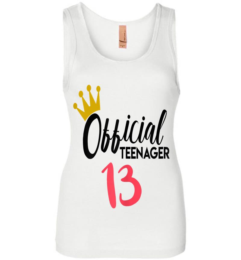 Inktee Store - Official 13 Nager 13Th Birthday Idea Girls Womens Jersey Tank Top Image