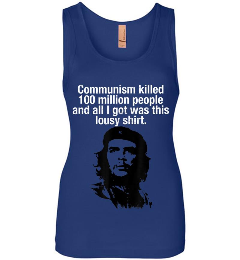 Inktee Store - Official Anti-Communism Che Guevara Lousy Communist Womens Jersey Tank Top Image