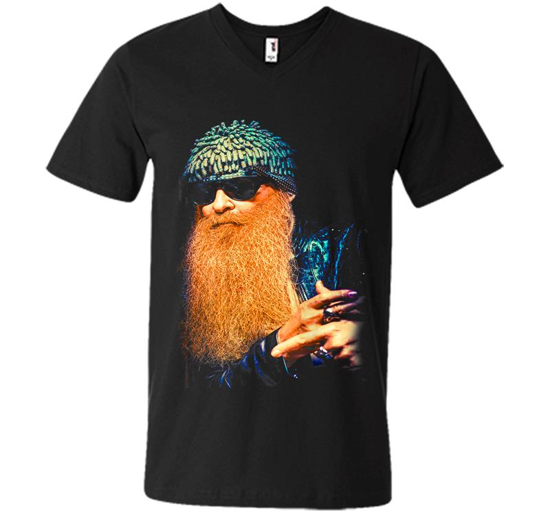 Official Billy F Gibbons From Zz Top Portrait V-neck T-shirt