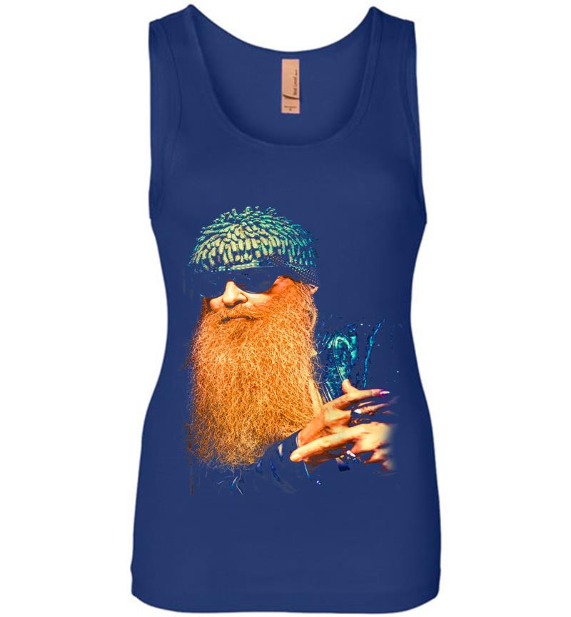 Inktee Store - Official Billy F Gibbons From Zz Top Portrait Womens Jersey Tank Top Image