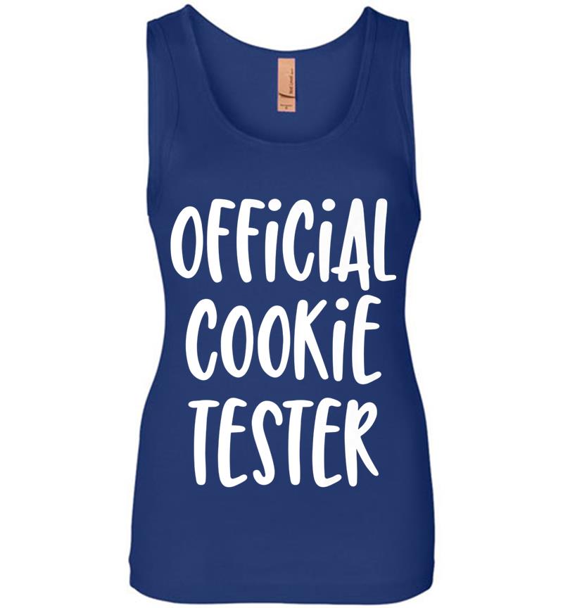 Inktee Store - Official Cookie Tester - Funny Quote Premium Womens Jersey Tank Top Image