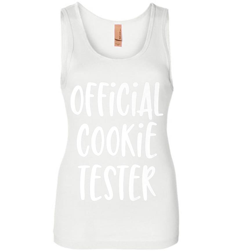 Inktee Store - Official Cookie Tester - Funny Quote Premium Womens Jersey Tank Top Image