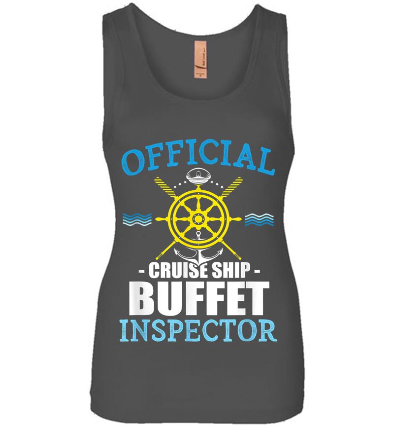 Inktee Store - Official Cruise Ship Buffet Inspector Vacation Cruising Womens Jersey Tank Top Image