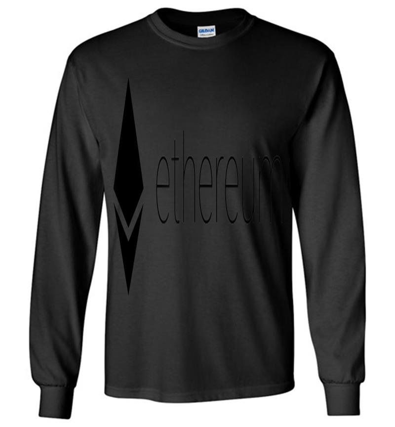 Official Ethereum Logo Cryptocurrency Bitcoin Token Long Sleeve T-shirt
